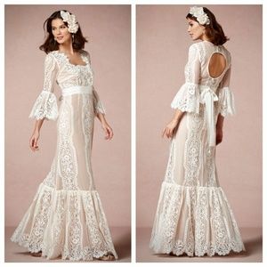 BHLDN Wedding dress Arabella Vintage Boho